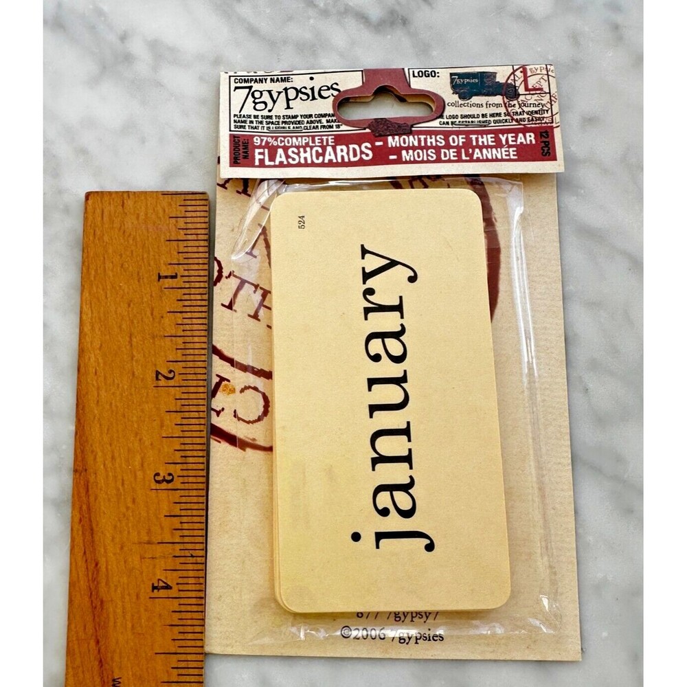 NEW Lot of 4 Scrapbook Embellishments & Clips- Christmas Winter & Months of Year - Picture 8 of 15